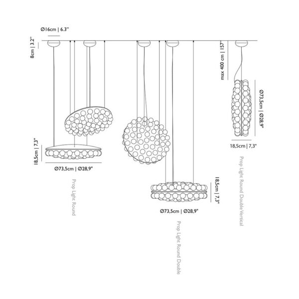 Люстра PROP LIGHT ROUND DOUBLE 11