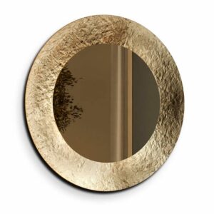 Настенное зеркало фольгированное под латунь Salieri 90см 1