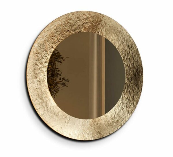 Настенное зеркало фольгированное под латунь Salieri 90см 1