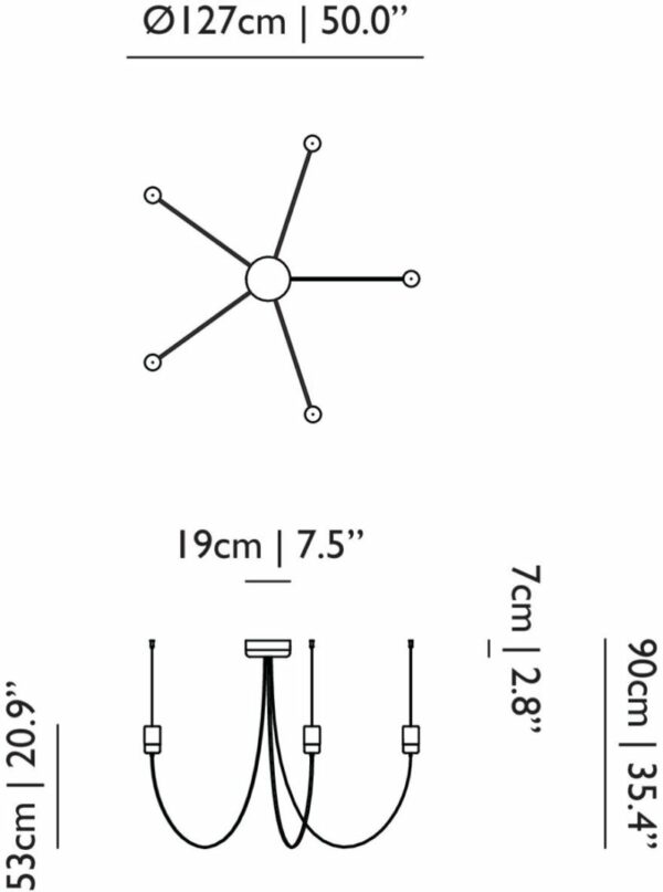 Подвесной светильник GRAVITY 5 BLACK 8