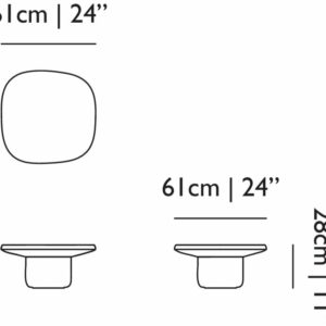 Приставной столик OBON LOW TERRACOTTA 8