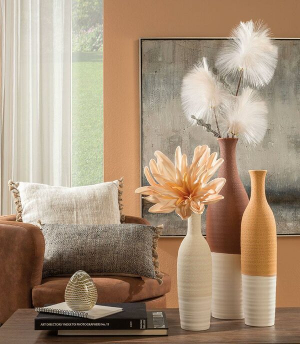 Ваза WHITE-ORENGE BOTTLE MEDIUM 3