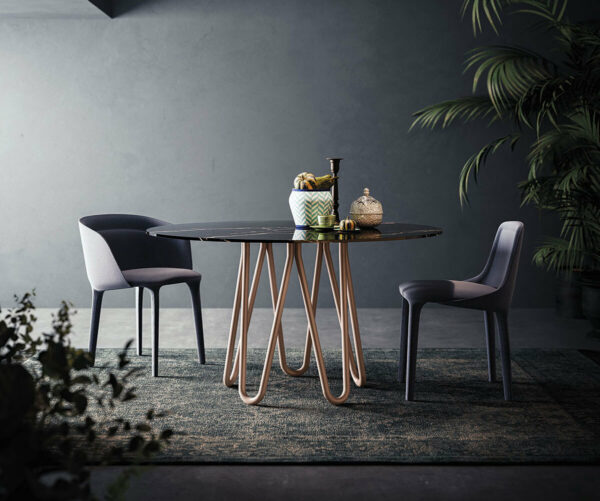 Обеденный стол Meduse Marmo 130см 3