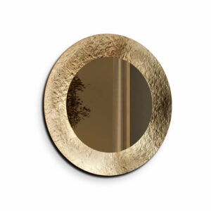 Настенное зеркало фольгированное под латунь Salieri 90см 3