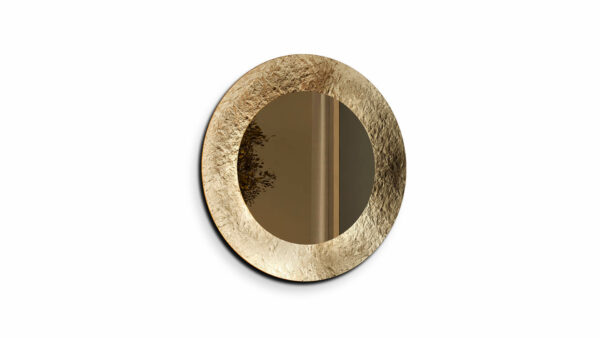 Настенное зеркало фольгированное под латунь Salieri 90см 3