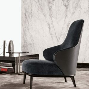 Итальянское Кресло LESLIE  с кожей 78см 5