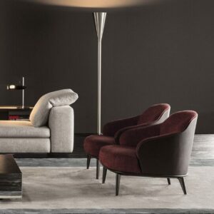 Итальянское Кресло LESLIE  с кожей 78см 10