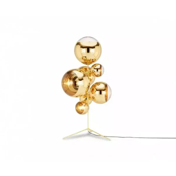 Торшер MIRROR BALL STAND CHANDELIER GOLD 2