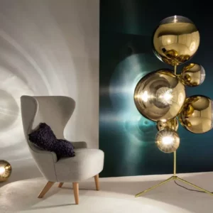 Торшер MIRROR BALL STAND CHANDELIER GOLD 12