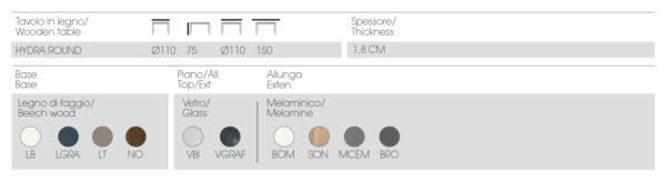 Стол Hydra Round 5