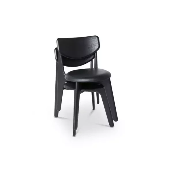 Стул SLAB Black upholstered 7