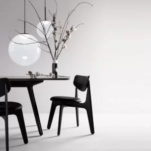 Стул SLAB Black upholstered 13