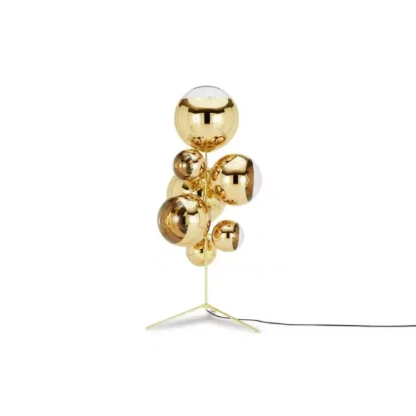 Торшер MIRROR BALL STAND CHANDELIER GOLD 3