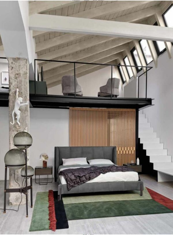 Кожаная итальянская кровать big night