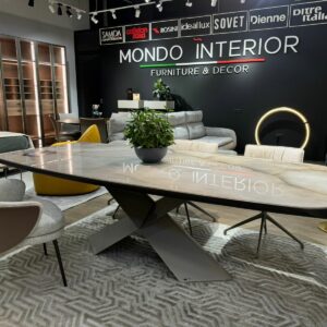 Итальянский Обеденный стол  240см Tyron Keramik Premium от Cattelan Italia в отделке Alabastro