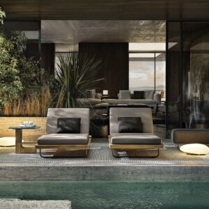 Итальянский шезлонг Sunray от MINOTTI
