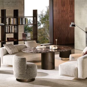 Итальянское кресло Yves Round от MINOTTI