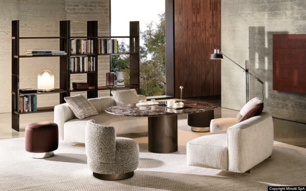Итальянское кресло Yves Round от MINOTTI