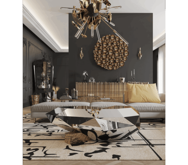 Дизайнерский столик Newton black 4