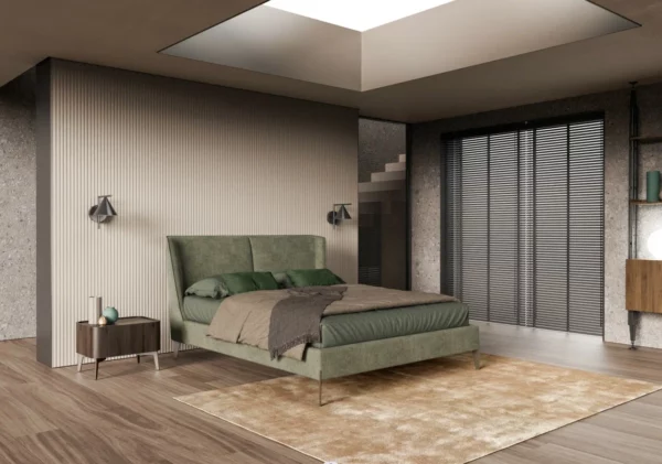 Итальянская кровать Floyd 180*200 MT3302  без подъемного механизма, на высоких металлических ножках.