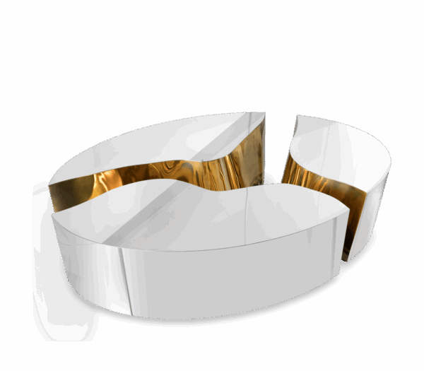 Дизайнерский столик Lapiaz oval 2