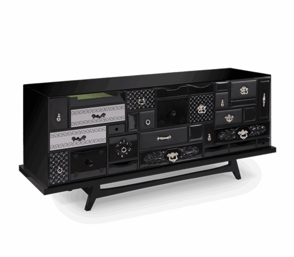 Дизайнерский комод Mondrian black 2