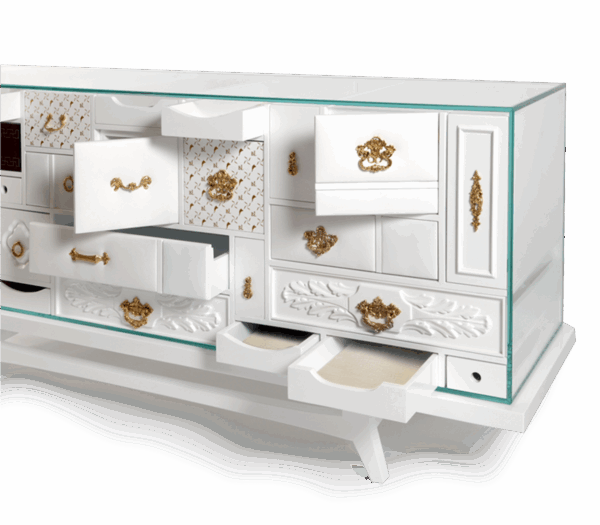 Дизайнерский комод Mondrian white 2