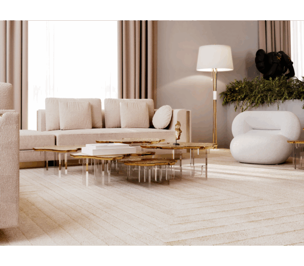 Дизайнерский столик Monet Gold 5