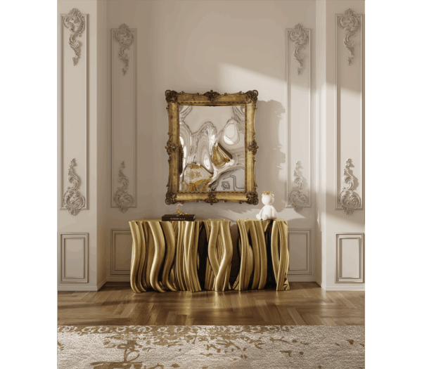 Дизайнерская консоль Monochrome gold 3