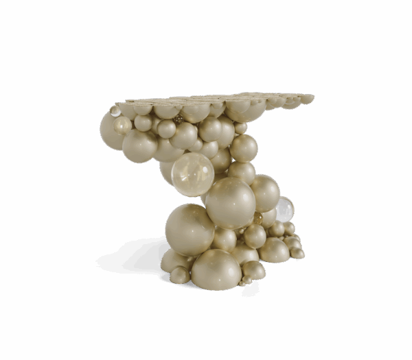 Дизайнерская консоль Newton gold 2