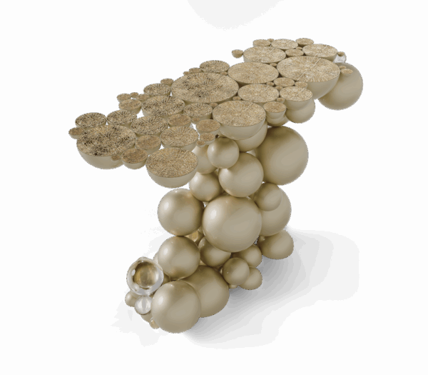 Дизайнерская консоль Newton gold 3