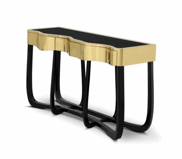 Дизайнерская консоль Sinuous gold 3