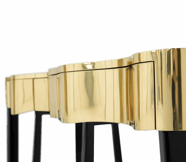 Дизайнерская консоль Sinuous gold 4