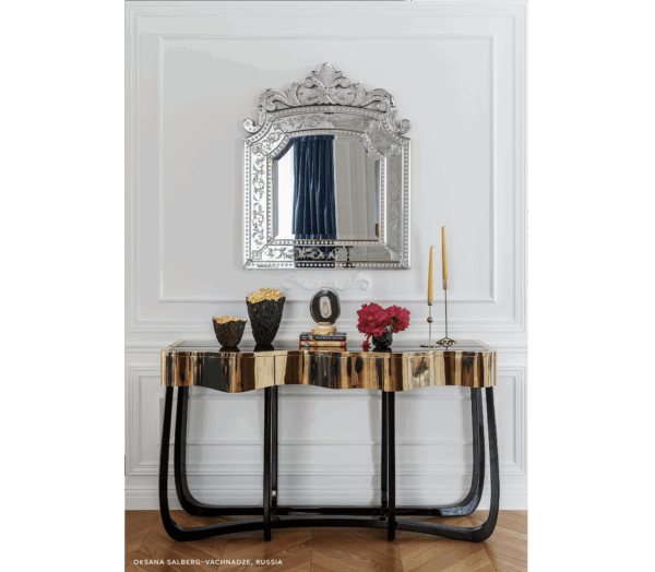 Дизайнерская консоль Sinuous gold от BOCA DO LOBO (Португалия)