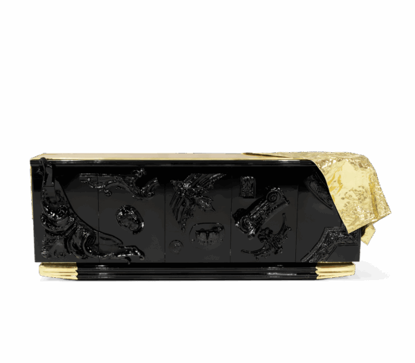 Дизайнерский комод Voltaire black от BOCA DO LOBO (Португалия)