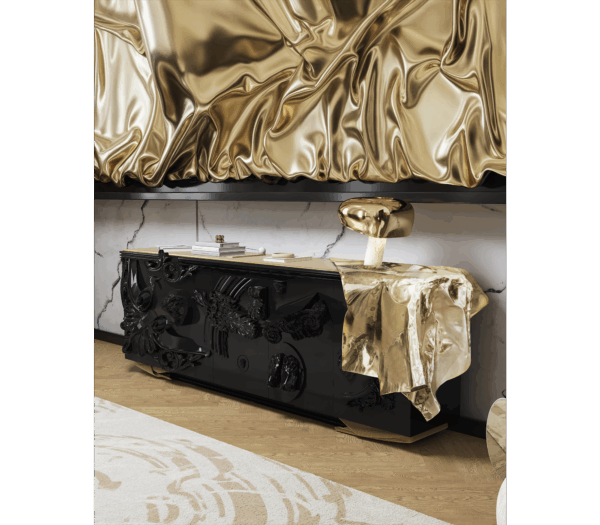 Дизайнерский комод Voltaire black от BOCA DO LOBO (Португалия)