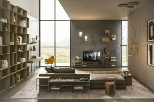 Итальянский книжный шкаф Polis 4