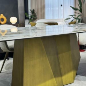 Итальянский стол Grandeod от SOVET на латунном основании (покраска) Большой обеденный стол   300*135*75см