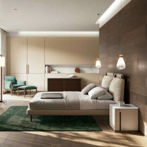 Итальянская кровать Times от Poltrona Frau