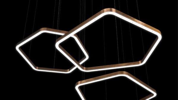 Итальянский подвесной светильник Light Ring Horizontal Polygonal 2