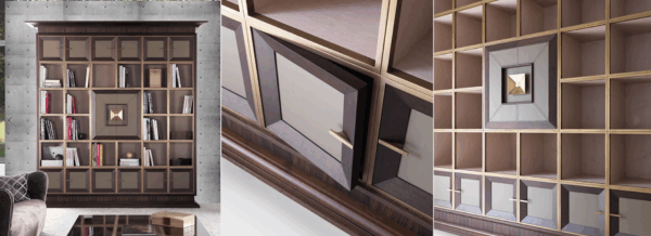 Итальянский книжный шкаф L1478 2