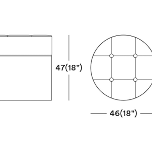 Итальянский пуф OSLO 086 P H45 2