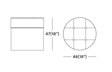 Итальянский пуф OSLO 086 P H45 2