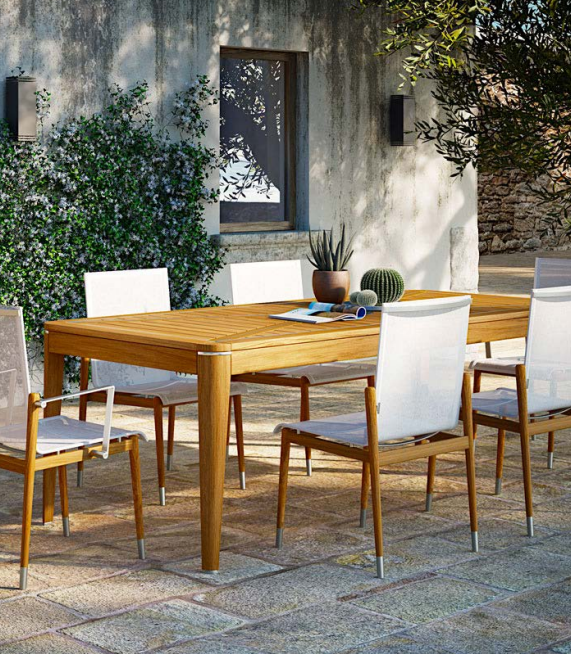 Итальянский деревянный уличный стол LEGEND 3