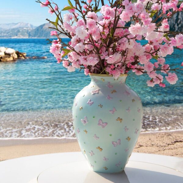 Итальянская ваза Butterfly Large Vase - Aquamarine 2