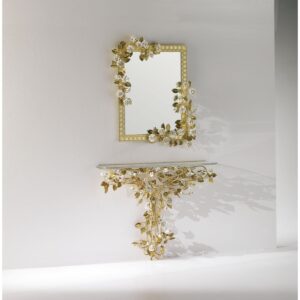 Итальянское зеркало Marie Antoinette Medium Mirror - Gold & White от VILLARY