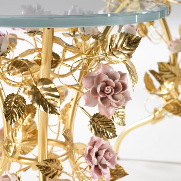 Итальянский столик Maire-Antoinette Small Coffee Table - Gold & Pink 2