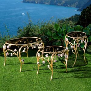 Итальянский столик Camelia Coffee Table - Gold & Pink 2