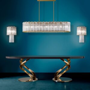 Итальянский стол Eclypse Large Oval Dining Table - Black & Gold 2