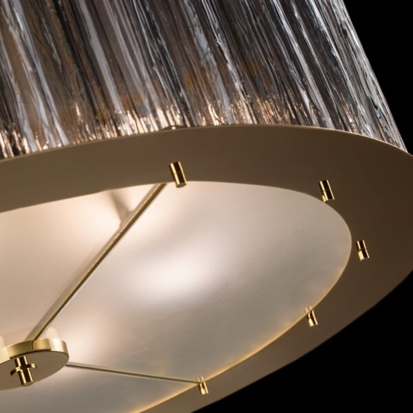 Итальянская люстра Drum Round Chandelier - 6 Lights - Bronze & Gold 2